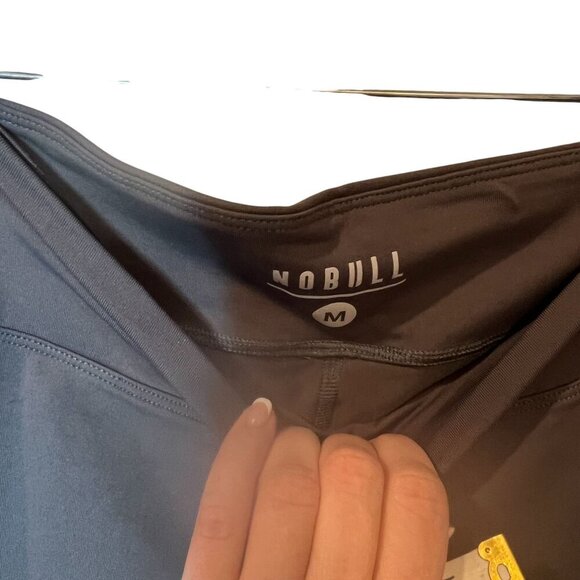 Nobull Womens Black 7/8 Workout Leggings Medium High-Waist Stretch Fabric Breath - Picture 6 of 6